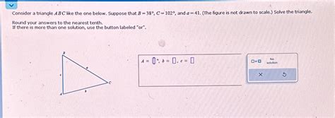 Solved Consider A Triangle Abc Like The One Below Suppose Chegg