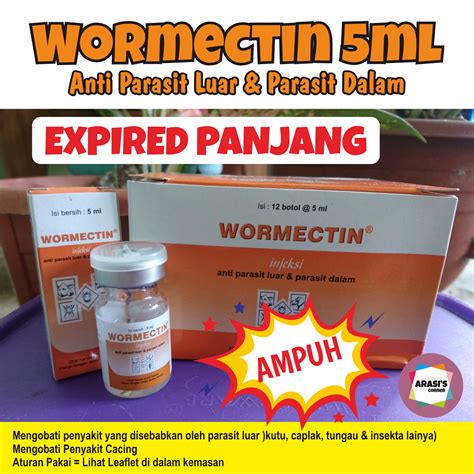 Wormectin Obat Scabies Anti Parasit Obat Kutu Caplak Tungau Cacing Ml