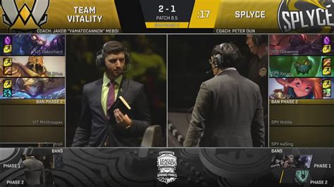 Vitality Vs Splyce En Match Of Rd Place Game Eu Lcs Spring