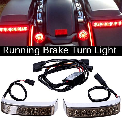 Led Saddlebag Run Brake Turn Light For Harley Touring Electra Road