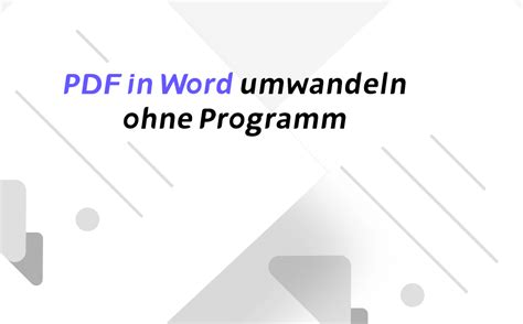 Pdf In Word Dokument Ohne Software Konvertieren