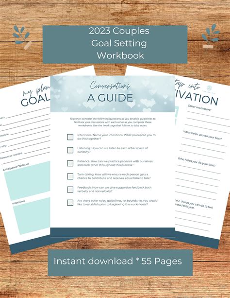 2023 Couples Goal Setting Workbook Etsy