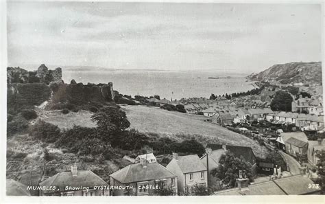 A view of Mumbles showing Oystermouth Castle - The Story of Mumbles