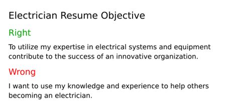 Top 18 Electrician Resume Objective Examples Resumecat