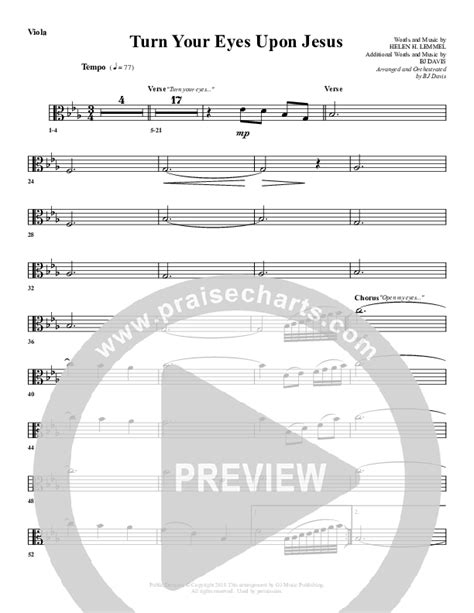 Turn Your Eyes Upon Jesus Viola Sheet Music Pdf G Worship Praisecharts