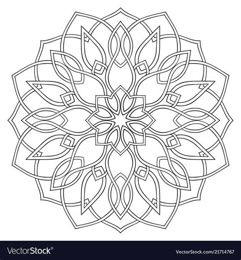 Simple Geometric Mandala Royalty Free Vector Image