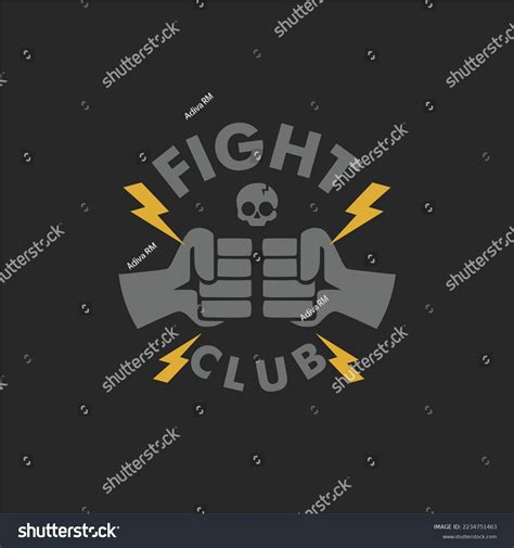 Fight Club Punch Logo Vector Design Stock Vector Royalty Free