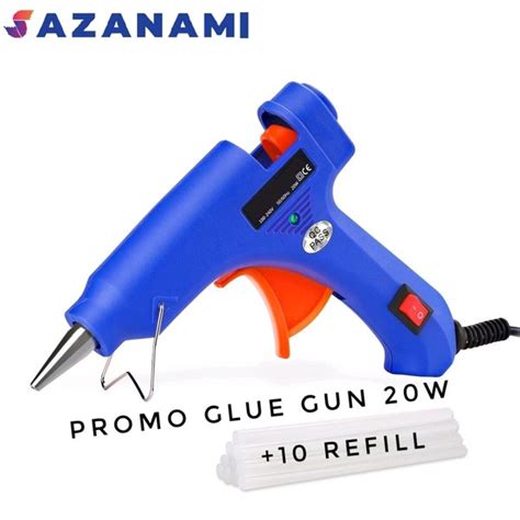 Jual Promo Alat Lem Tembak 20 Watt 10 Refill PAket Glue Gun Bakar Di