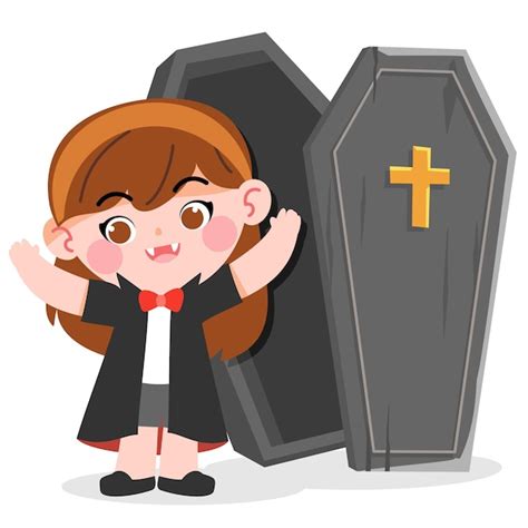 Premium Vector | Cute halloween dracula costume isolated white background