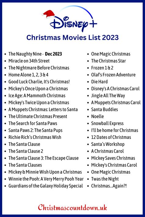 Disney+ Christmas Movies list 2023 | Schöne weihnachtsfilme, Weihnachtsfilme, Buch tipps