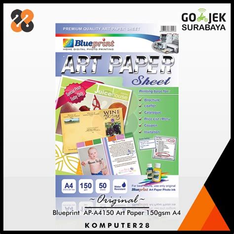 Jual Blueprint AP A4150 Art Paper 150gsm A4 Kertas Foto Art Di Lapak