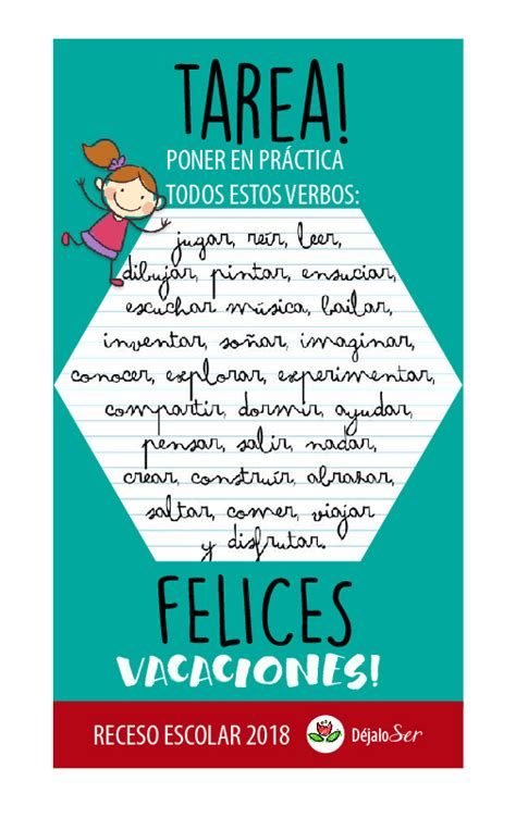 FELICES VACACIONES! – DÉJALO SER Playbill, Education, Book Cover ...