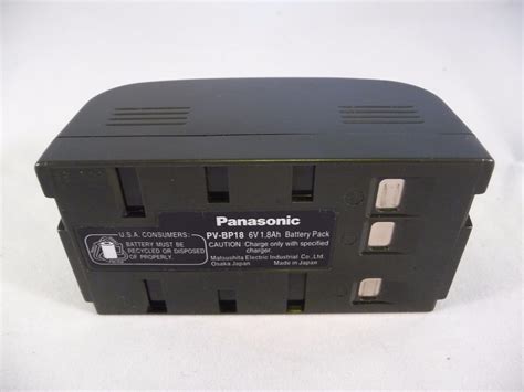 Genuine Panasonic Pv Bp18 Camcorder Battery 6v 1 8ah