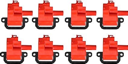 Amazon Ena Set Of Red Ignition Coil Pack Compatible