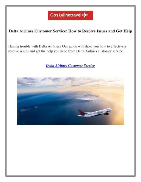 Ppt Delta Airlines Customer Service How To Resolve Issues And Get Help Powerpoint Presentation