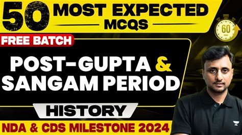 Post Gupta And Sangam Age MCQs History NDA 2 CDS 2 2024 Muktak