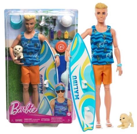 MATTEL HPT50 Barbie Lalka Ken Surfer I Akcesoria Worldtoys Pl