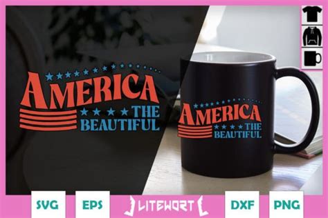 America The Beautiful Retro Vintage SVG Graphic By Litewort Creative