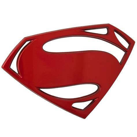 Buy Fan EmblemsFan Emblems Superman 3D Car Badge (BvS Logo - Red Chrome) Online at desertcartIsrael