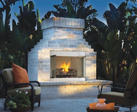 Superior 36 Inch Stainless Steel Outdoor Fireplace Fines Gas