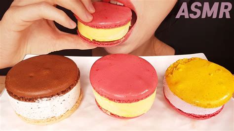 Asmr Ice Cream Macaron 아이스크림 마카롱 먹방 Mukbang Eating Sounds No Talking