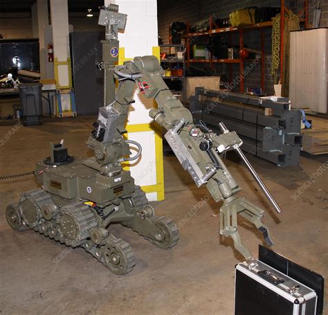 Fbi Bomb Technician Operates Andros Robot 2009 Stock Image C036
