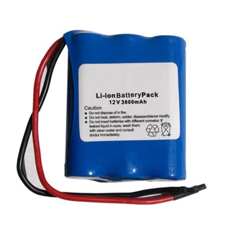 Li Ion Rechargeable Battery Pack 12V 3700 MAh