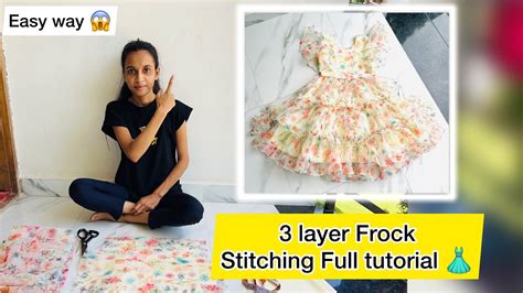 Layer Frock Cutting And Stitching Frill Frock Stitching Frock