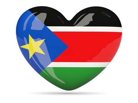 Heart Icon Illustration Of Flag Of South Sudan