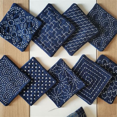 Sashiko Stitch Kits Diy Slow Stitch Sashiko Luxury Starter Set Etsy