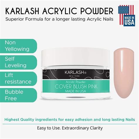 Karlash Professional Acrylic Powder Oz Cover Blush Pink Long