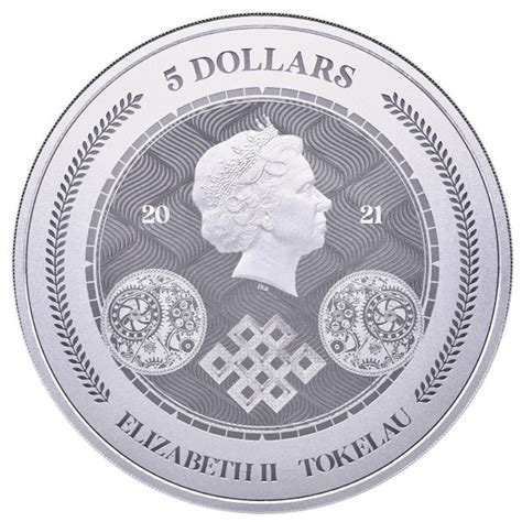 Oz Nzd Tokelau Silver Chronos Coin Bu European Mint