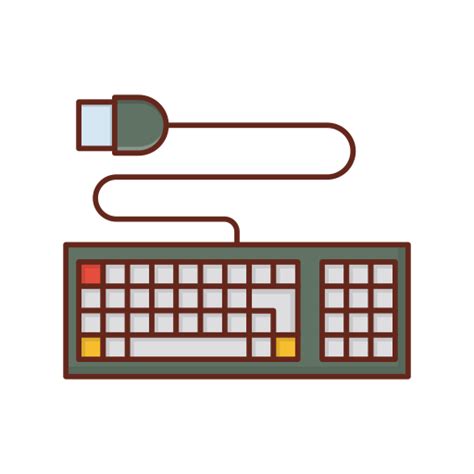 Keyboard Generic Outline Color Icon