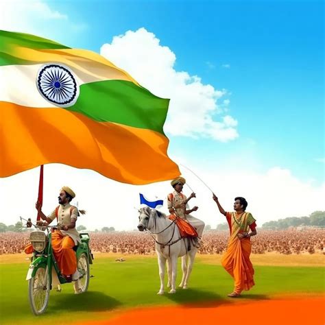 De Agosto Feliz D A De La Independencia De La India Foto Premium