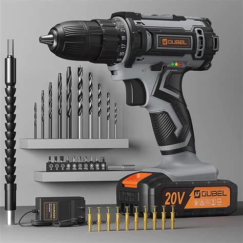 Drill Set Oubel 20v Cordless Drill With Battery And