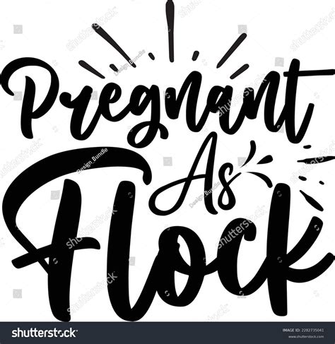 Pregnant As Flock Svg Pregnancy Design Royalty Free Stock Vector