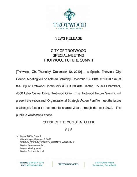 Trotwood Future Summit Trotwood Ohio