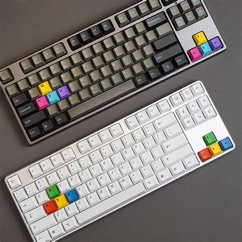 Kelendle 4Pcs Personalized Colorful PBT WASD Keycaps Cherry Profile