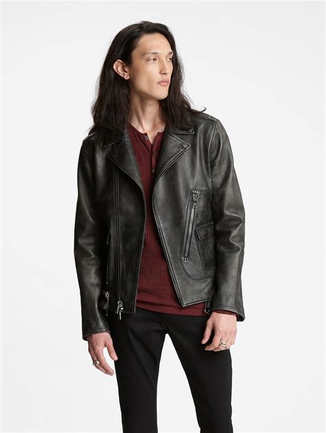 John Varvatos Led Zeppelin Leather Biker Jacket In Black For Men Lyst