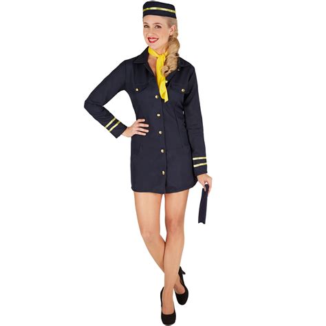 Frauenkostüm Stewardess Flugbegleiter Uniform sexy Flugzeug Pilotin