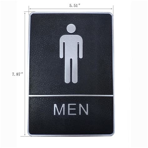 Mens Restroom Sign Mens Toilet Sign Male Bathroom Sign Public Restroom