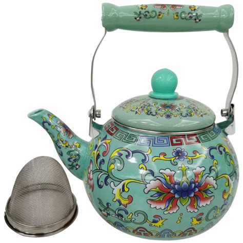 Nuolux Enamel Tea Kettle Thick Coffee Pot Flower Tea Pot Cold Water Pot