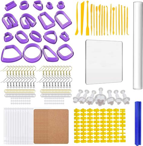 Yayatty Pcs Polymer Clay Earring Making Kit Shapes Polymer Clay