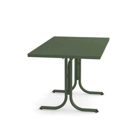 Garten Tisch mit abnehmbarer platte und eckiger tischkante 80x140 für