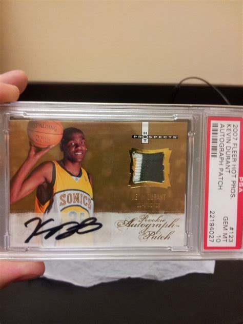 Psa Colors Patch Fleer Hot Prospects Auto Kevin Durant Rookie