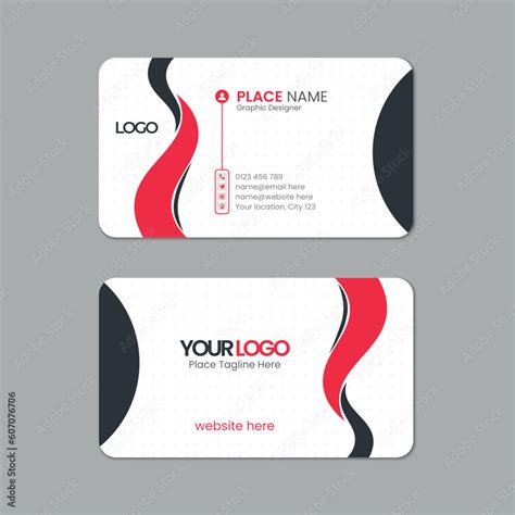 Vetor De Business Card Template Design With Texture And Pattern