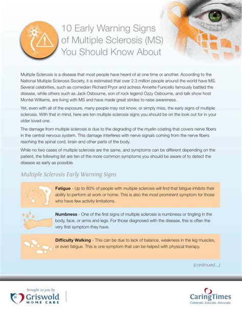 Pdf 10 Early Warning Signs Of Multiple Sclerosis Ms You €¦ · 10 Early Warning Signs Of