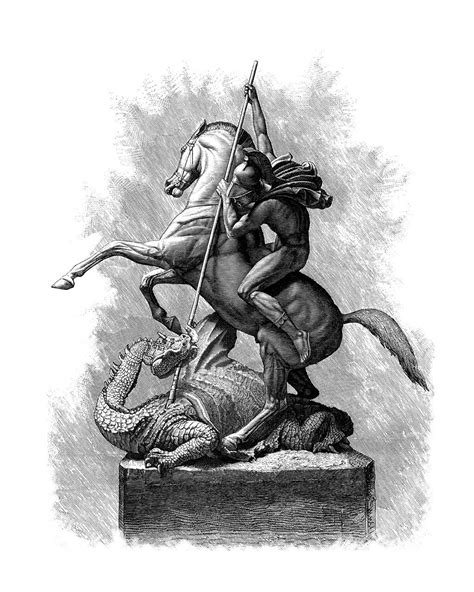 St. George & the Dragon, 1878, Fine Art Print | Battlemaps.us