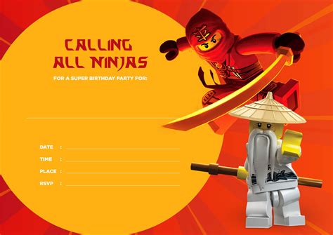 Ninjago Party 12 Free PDF Printables Printablee