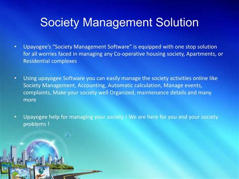 Ppt Society Management System Society Management Powerpoint